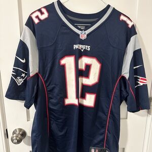 Patriots Navy Blue Jersey Tom Brady